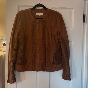 Faux Suede Bomber Jacket